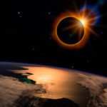 Solar Eclipse on Starry Sky