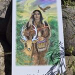 Vision Quest Tarot Medicine Man (1) (The Magician), symbolizing awareness, simplicity, and harmony with Nature.